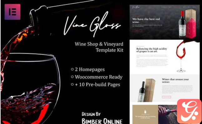 Vine Gloss - Wine Shop & Vineyard Template Kit