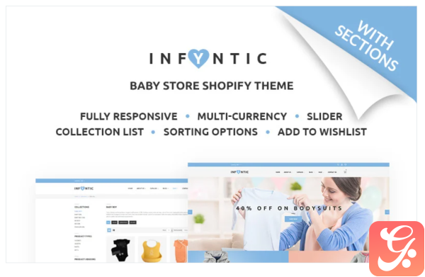 INFYNIC Calm Baby Clothing Online Shop Shopify Theme
