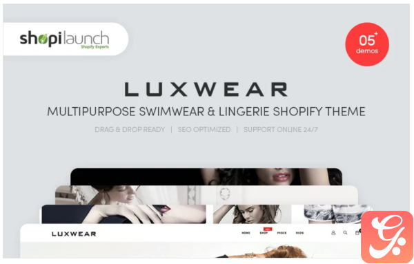 LUXWEAR Multipurpose Swimwear Lingerie Shopify Theme