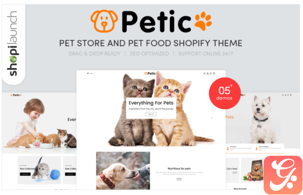 Petic Pet Store and Pet Food Responsive Shopify Theme