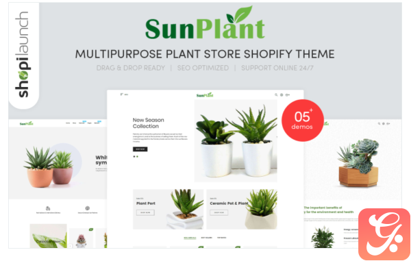 Sunplant MultiPurpose Plant Store Responsive Shopify Theme