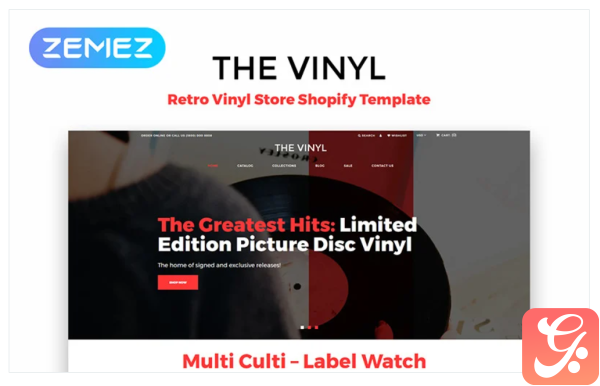 The Vinyl Music Store eCommerce Creative Shopify Theme