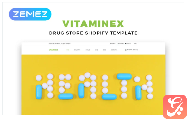 Vitaminex Drug Store Multipage Creative Shopify Theme