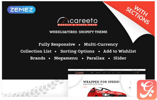 Careeto Fancy Car Parts Online Store Shopify Theme