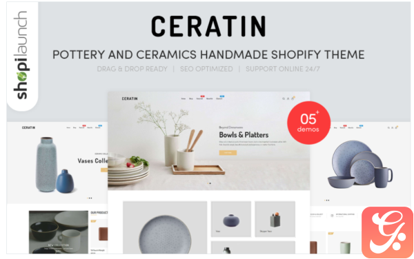 Ceratin Pottery and Ceramics Handmade Shopify Theme