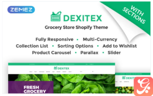 Dexitex - Convenient Grocery Online Store Shopify Theme