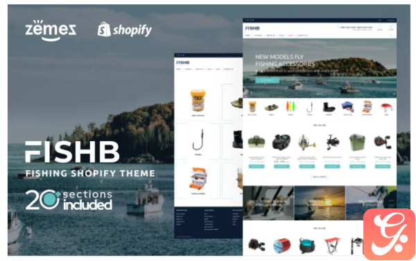 FishB Shopify Fishing Website Design Template Shopify Theme