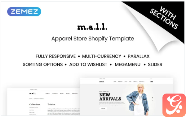 m.a.l.l. Clothing Store Shopify Theme