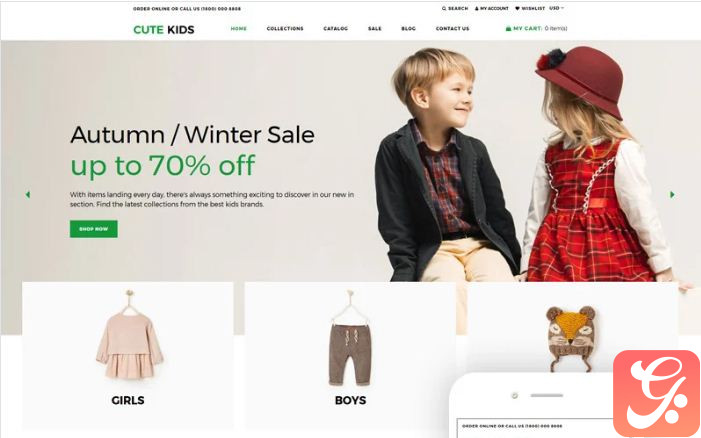 Cute Kids - Fashion Responsive Clean Shopify Theme