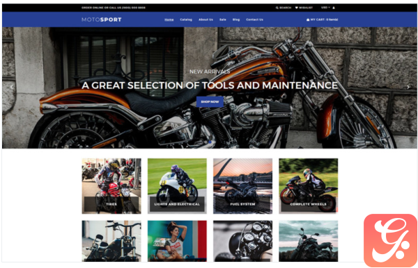 Motosport Responsive Shopify Theme