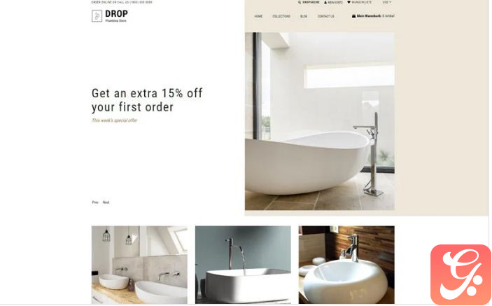 Drop Plumbing Store - Plumbing Multipage E-Commerce Clean Shopify Theme