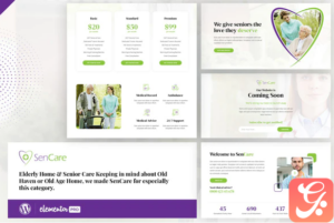 SenCare - Elderly Care Elementor Template Kit