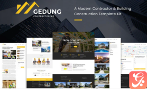Gedung- Contractor & Building Construction Elementor Template Kit