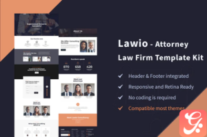Lawio - Attorney Law Firm Elementor Template Kit