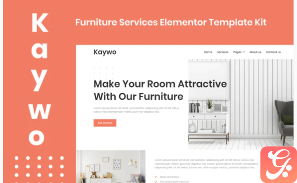 Kaywo Furniture Services Elementor Template Kit