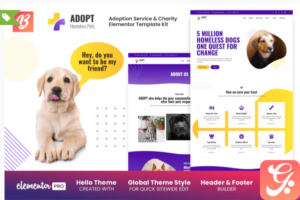 Adopt - Adoption Service & Charity Elementor Template Kit
