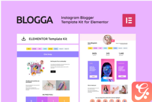 BLOGGA - Instagram Blogger Elementor Template Kit