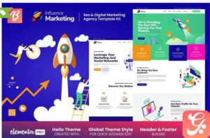Influence Marketing - SEO & Digital Agency Elementor Template Kit