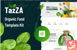 TazZA - Organic Food Elementor Template Kit