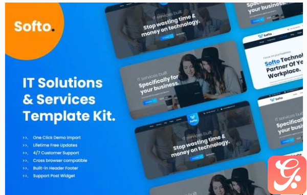 Softo IT Solutions Business Elementor Template Kit
