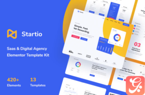 Startio - Saas & Digital Agency Elementor Template Kit