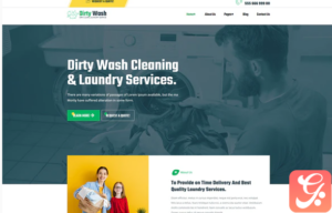 DirtyWash - Dry Cleaning & Laundry Service Elementor Template Kit
