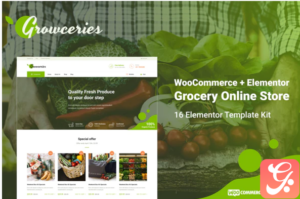 Growceries - Food & Grocery Store Elementor Template Kit