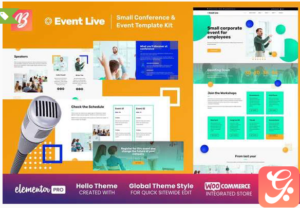 EventLive - Small Conference & Event Elementor Template Kit