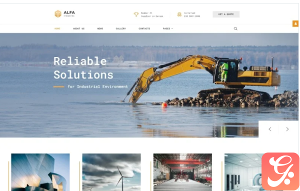 ALFA Industries Industrial Clean Professional Joomla Template