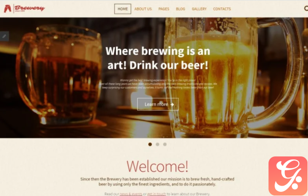 Brewery Brewhouse Responsive Joomla Template