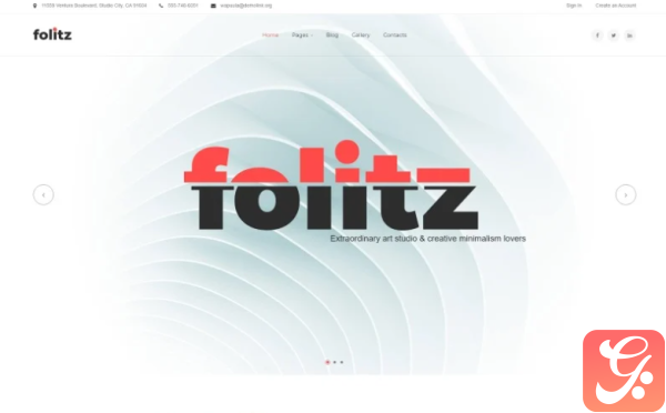 Folitz Art Studio Minimalistic Joomla Template