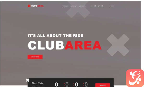 Club Area Cycling Club Creative Joomla Template