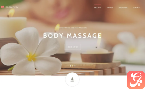 Harmony Massage Salon Responsive Elegant Joomla Template