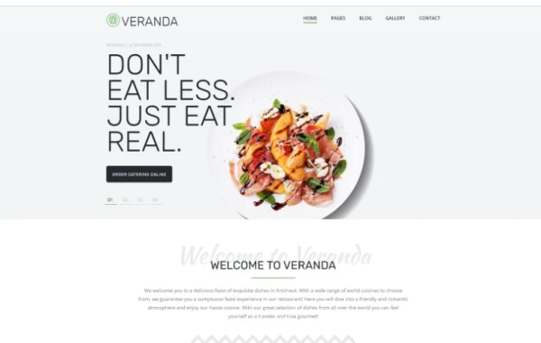 Veranda Cafe and Restaurant Multipage Elegant Joomla Template