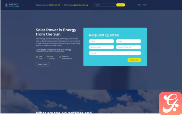 Energy Of The Future Solar Energy Joomla Template