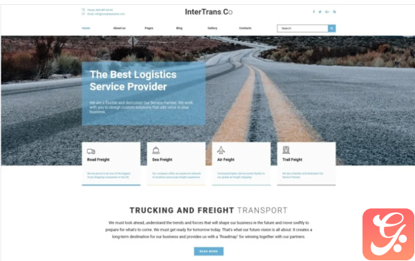InterTrans.Co Transportation Joomla Template
