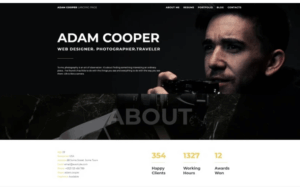 Adam Cooper - Photographer Portfolio Landing Joomla Template