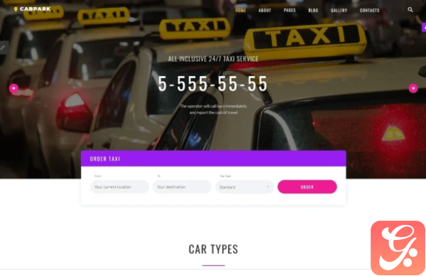Cabpark Fancy Taxi Service Joomla Template