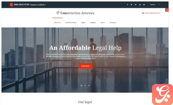 Fenimore Attorney Law Services Joomla Template