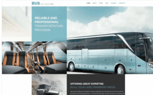 Bus and Coach Hire - Transportation Minimalistic Joomla Template