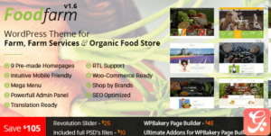 FoodFarm – WordPress Theme for Farm, Farm Services and Organic Food Store 1.8.8