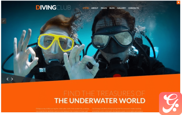 Diving Club Sports Outdoors Diving Responsive Joomla Template