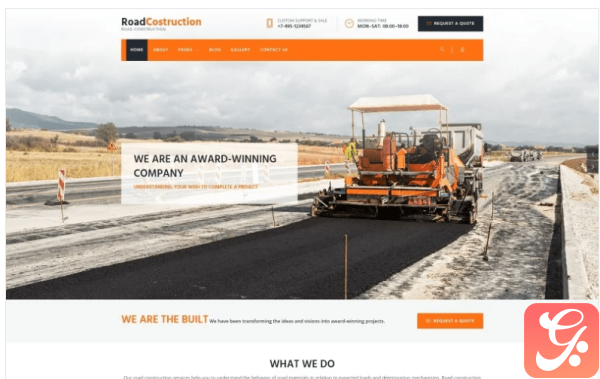 RoadLine Solid Road Consrtuction Company Joomla Template