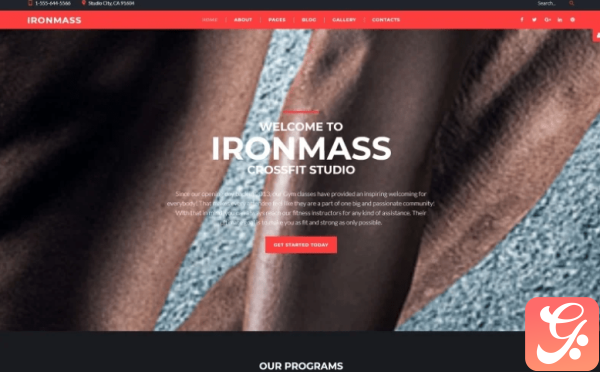 IronMass Fitness Joomla Template