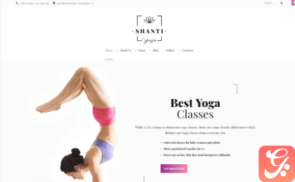 Shanti Yoga Classes Responsive Joomla Template