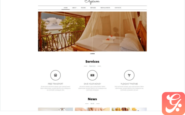 Hotels Motels Joomla Template