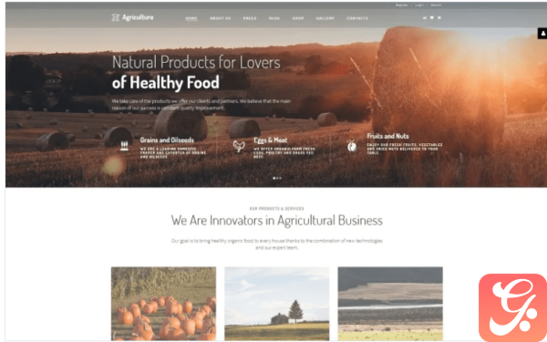 Agriculture Natural Farming Clean Joomla Template