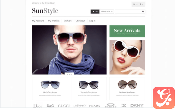 Sunglasses Shop Magento Theme
