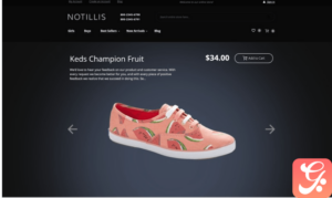 Magento theme called "Notillis - Shoe Store Responsive