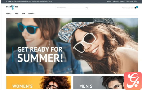 MaxiGlass - Optometric Store Magento Theme